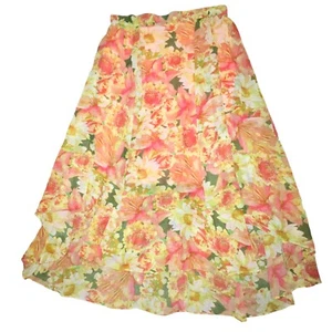 SUNNY LEIGH Women's Midi Elastic Waist Floral Skirt, Size S - Picture 1 of 9