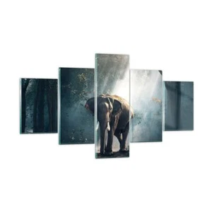 Impression sur Verre 125x70cm Tableaux Image Photo éléphant nature Decoration - Foto 1 di 10