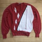 The Titleist Collection Vintage Mens Argile V Neck Red & White Sweater Sz. L 