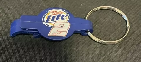 Miller Lite, #2, Rusty Wallace, Beer Bottle Opener-Keychain Cover