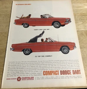 1963 DODGE DART Red GT Cabrio - Pubblicità stampa rivista d'epoca - Foto 1 di 1