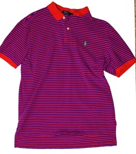 Camisa polo vintage Ralph Lauren ajuste personalizado 100 % algodón malla talla L - Imagen 1 de 3