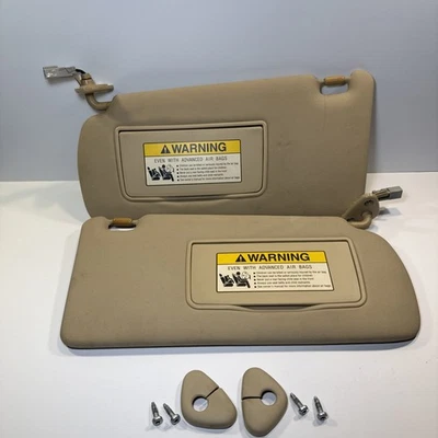 04-08 Acura TSX Driver  Sun Visors LH/RH Shade TAN BEIGE OEM USED See Photos - Image 1 of 4