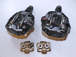 Time ATAC Alium MTB Clipless Pedals, Black w/ Cleats & Screw Hardware - Picture 1 of 5