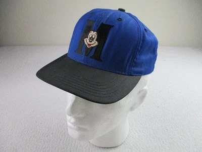 Gorra gorra vintage de Mickey Mouse a presión azul negro bordada para hombre Goofys años 90 Foto 1 de 4