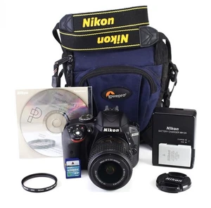 Nikon D3300 Camera & 18-55mm VR II Zoom Lens Kit Battery & Charger 11,542 Shots - Picture 1 of 16