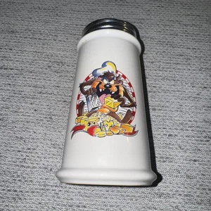 Taz Parmesan Shaker Chef Ceramic w/ Metal Lid Retro Vintage 1996 Warner Brothers - Picture 1 of 4