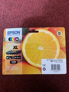 Oryginalny oryginalny wkład atramentowy Epson 33XL Wielopak **PUDEŁKO** - Zdjęcie 1 z 2
