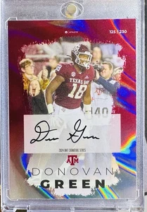 /230 Donovan Green On Card Auto Lava 2024 Onit Football Texas A&M LSU Tigers TE - Picture 1 of 2