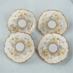 4 schöne antike Aynsley Tee-/Beilagenteller Edwardianisch 7" Floral 291231 11171 - Bild 1 von 6