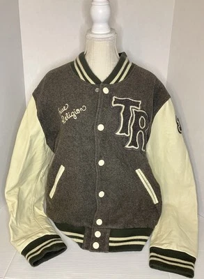 Chaqueta de lana de cuero True Religion Vintage 1956 Spartans Varsity Malibu XXL Foto 1 de 4