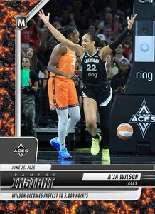 2025 Panini Instant WNBA #94 A'ja Wilson 5.000 Points Milestone Aces Magma 1/1 - Bild 1 von 4