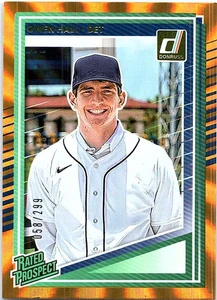 Owen Hall 2025 Donruss Orange Laser #130 Detroit Tigers SN - Foto 1 di 2