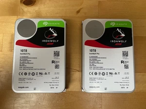 2x Seagate IronWolf Pro (7200RPM, 3.5-Zoll, 256MB Cache) 10TB Interne Festplatte - Bild 1 von 3