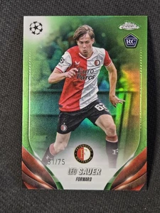 2023-24 Topps Chrome UEFA Leo Sauer Green Refractor 31/75 #129 - Bild 1 von 3