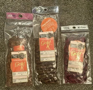 Lot of 3 Gold K by Beauty Plus 100% Hair Extensions – Deep Wave/WaterW - 12” NEW - Picture 1 of 5