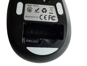Delux M618C Ergo Vertical Wireless Mouse. Avoids excess wrist/hand movements. - Picture 1 of 8