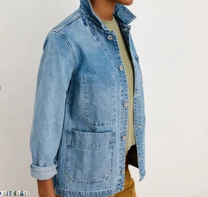 Alex Mill Britt Work Jacket Womens XS Blue Vintage Wash Denim Jean NWT mspr $225 - Picture 1 of 8