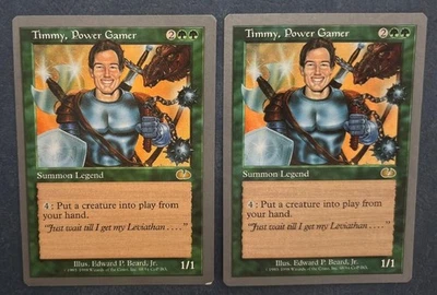 MTG 2X UNGLUED TIMMY POWER GAMER MAGIC THE GATHERING CREATURE RARE CARDS GREEN - Image 1 of 4