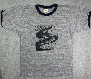 Vintage 1970s Aurora Borealis Corvette Car Club T Shirt Grand Forks North Dakota - Picture 1 of 10