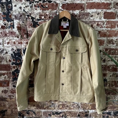 Vintage Filson Mackinaw Wool Lined Work Ranch Jacket Tin cloth Mens Large EUC - Image 1 of 4