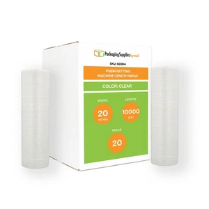 Ventilación de 20 rollos 20"x10000' para máquina de redes de alimentos película elástica retráctil transparente - Imagen 1 de 7