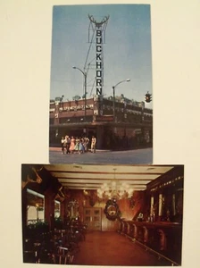 TEXAS ALBERT'S BUCKHORN SALOON SAN ANTONIO,2 UNUSED EXTERIOR INTERI POSTCARD LOT - Picture 1 of 7