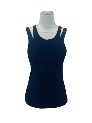 Camisa de yoga atlética de entrenamiento Lululemon para mujer azul marino talla 4 sujetador incorporado Foto 1 de 4