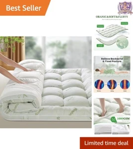 Cooling Mattress Topper Queen 1000 GSM Soft Pillow Top Extra Thick Deep Pocket - Picture 1 of 10