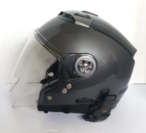 Nolan N44 N-COM Helmet Black L (61 cm) w/ Sena SMH-10 Clamp Holder No Chin Guard - Picture 1 of 15
