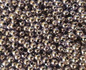 1,000 Piezas Metálico Peltre Artificial Plástico Perlas 5mm Pequeño Redondo Arte