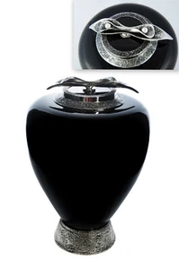 Glass Art Adult Cremation Urn for Ashes , Unique Funeral urn Memorial - Pearls - Picture 1 of 8