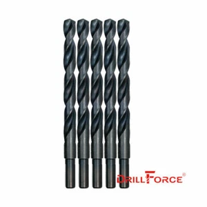 5pcs 27/64" Black 3/8"Reduced Shank General Jobber HSS Drill Bits Metal Wood  - Picture 1 of 10