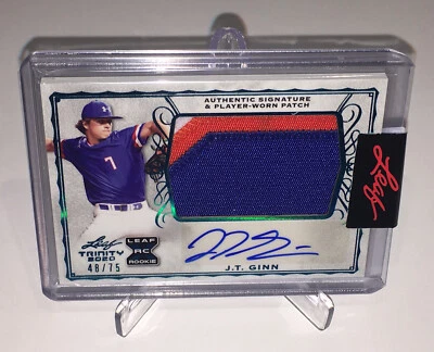 2020 Leaf Trinity JT Ginn RC Auto Authentic Signature & Player-Worn Patch /75 ⚾️ - Image 1 of 2