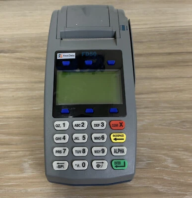 First Data FD50 Credit Card Machine Used - Image 1 of 4