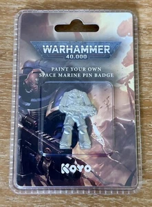 Warhammer 40k - Paint Your Own Space Marine - Pin Badge - Gift - Picture 1 of 3