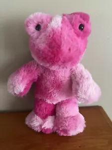 Build A Bear Toadally Pink Tie Dye Frog 9" Plush Soft Clean Euc - Picture 1 of 5