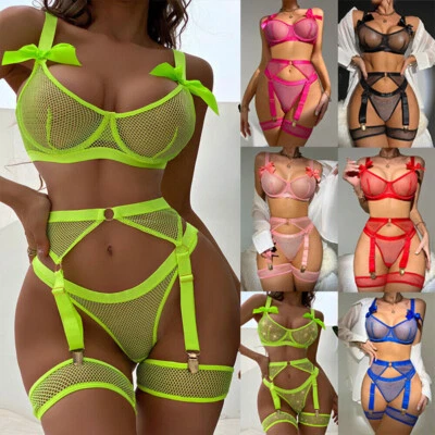 Damen Sexy Dessous Spitzen-Bh Und Tanga Set Unterwäsche Nachtwäsche ▽ - Bild 1 von 4