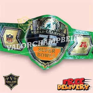 Miami Dolphins Super Bowl NFL Football Championship Fan Belt 4mm BRASS - Picture 1 of 4