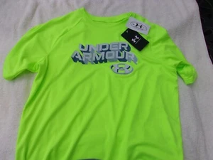 NWT Under Armour Heat Gear T, youth XL, loose fit, bright green - Picture 1 of 4