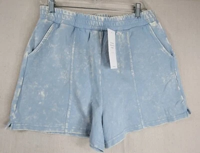 NUEVO CON ETIQUETAS DOUBLE ZERO Pantalones Cortos de Algodón Lavado Ácido Suave Azul Claro Envejecido Suave, Mujer Talla L Foto 1 de 4
