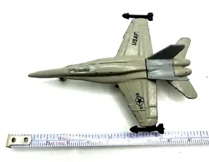 Grey F18 Hornet Diecast Aircraft Model  4” Airplane Aeroplane Toy Vintage - Picture 1 of 7