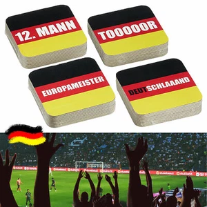 60 Bierdeckel Deutschland Tor Europameister 12. Mann 4 Designs Fußball WM EM - Bild 1 von 2