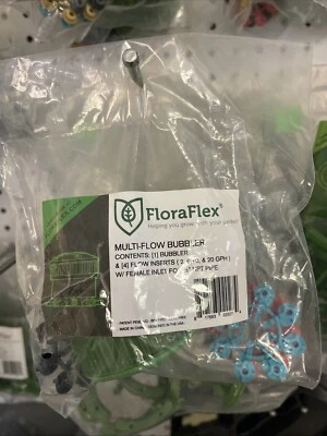 Flora Flex Multi-Flow Bubbler & 4 Flow Inserts (2,6,10,&,20 GPH.  W/female - Image 1 of 3