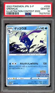 PSA 10 Gemme Ottime Condizioni JPN Greninja Illustrazione Contest 2022 Promo 339/S-P Pokemon - Foto 1 di 2