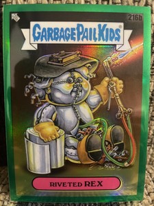 Garbage Pail Kids Chrome Series 5 Riveted Rex Green Refractor NM