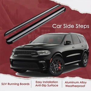 2PCs Side Steps Running Boards Fits for Dodge Durango 2018-2024 Side Nerf Bars - Picture 1 of 7
