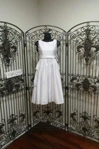 G1502 SWEET PEA & LILLI FLOWERGIRL SP853 SZ 10 WHT $100 FLOWER GIRL DRESS - Picture 1 of 11