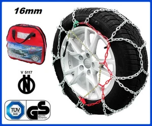 CATENE DA NEVE 16mm OMOLOGATE V5117 4x4 SUV PER PNEUMATICI 225/60-18 225/60 R18 - Picture 1 of 5