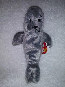 Ty Beanie Baby 7 Zoll Slippery die Robbe Spielzeug - Bild 1 von 5